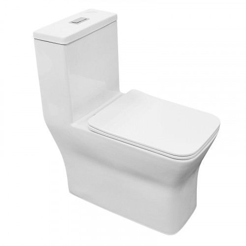 Унитаз моноблок Azario Vero AZ-8608 цвет Белый с сиденьем Микролифт