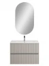 Тумба под раковину Art&Max Elegant 80 AM-ELEGANT-800-2C-SO-GCM-LED подвесная цвет Светло-серый матовый