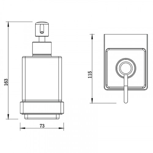 Дозатор для жидкого мыла Whitecross Cubo gold CU2440GL Золото