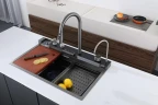 Кухонная мойка Ceruttispa Gloria II nano 75 CT10356 Черная