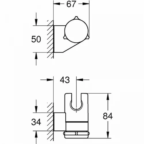 Держатель ручного душа Grohe Tempesta 27595001 Хром