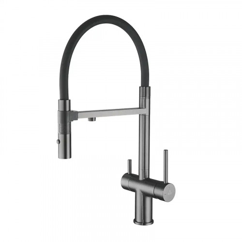 Смеситель для кухни Rose R958T цвет Пепельный Черный