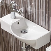 Раковина WeltWasser Aisbach 7950 GL-WT L 50 10000008692 Белая глянцевая фаянс подвесная