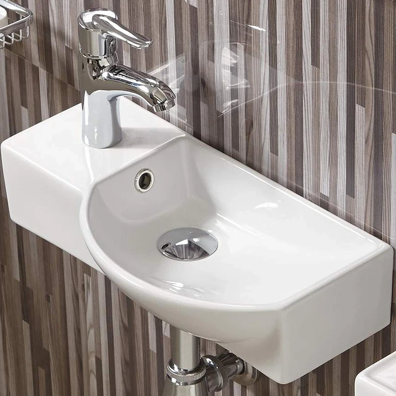 Раковина WeltWasser Aisbach 7950 GL-WT L 50 10000008692 Белая глянцевая фаянс подвесная