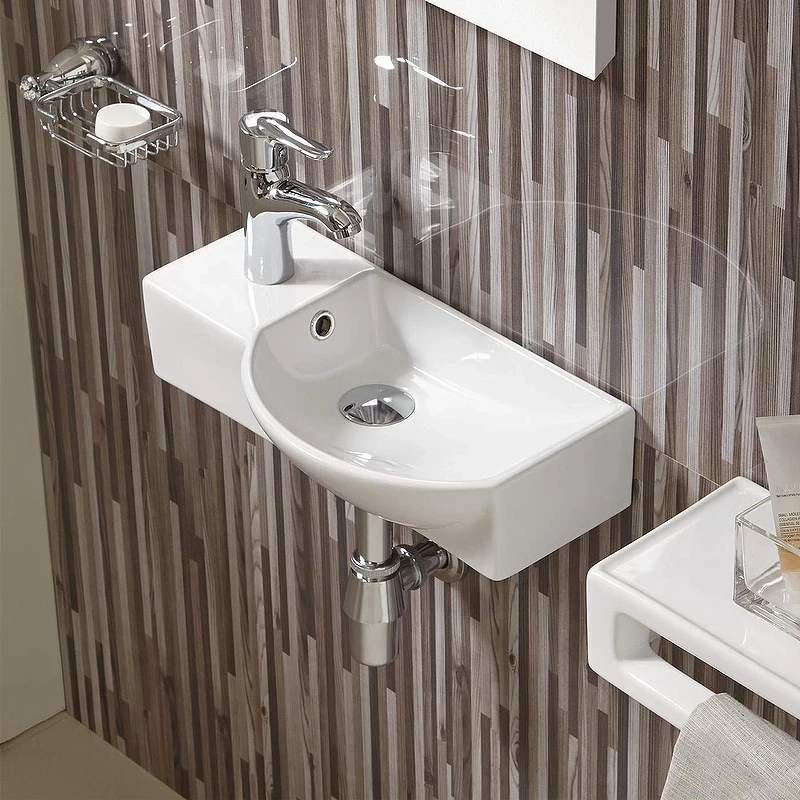 Раковина WeltWasser Aisbach 7950 GL-WT L 50 10000008692 Белая глянцевая фаянс подвесная