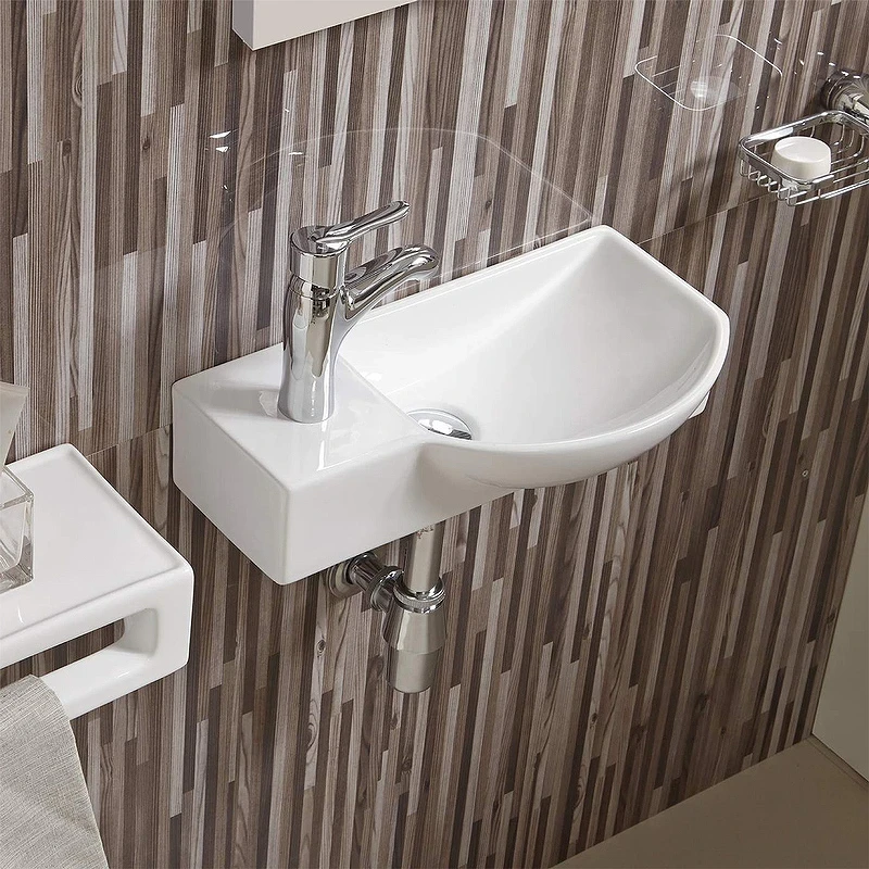 Раковина WeltWasser Aisbach 7950 GL-WT L 50 10000008692 Белая глянцевая фаянс подвесная