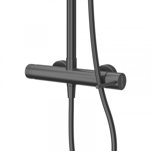 Душевая система Cezares Relax RELAX-CD-NOP Черная матовая нержавеющая сталь на стену