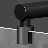 Душевая перегородка AM.PM X-Joy 110 W94UWI-110-F1-BTE профиль Черный матовый стекло прозрачное