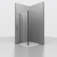 Душевая стенка RGW Z-050-1-B 70 352205107-14 профиль Черный стекло прозрачное
