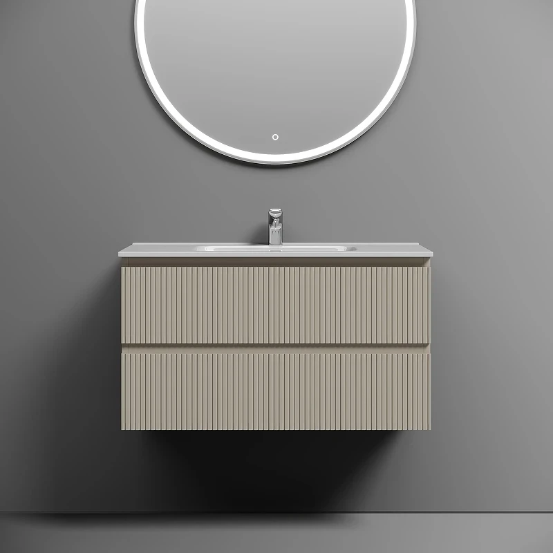 Тумба с раковиной Sancos Snob T 90 SNT90CE+Ceramicanova Element 90 CN7002 подвесная Beige Soft