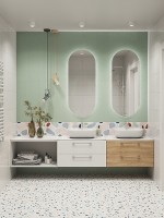 Столешница под раковину Cersanit Stone 60 63857 Светло-серая сатиновая искусственный камень (литьевой мрамор)
