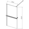 Душевая перегородка Vincea Walk-In HR 100 VSW-4HR100CL профиль Хром стекло прозрачное