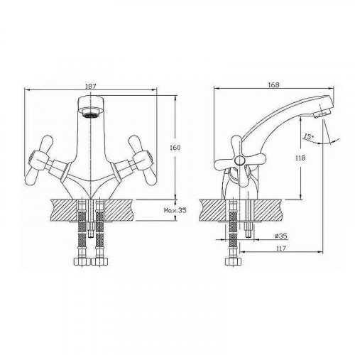 Смеситель для раковины D-Lin D110806 цвет  Хром
