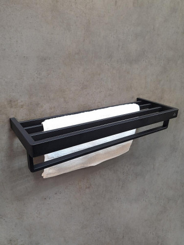 Полка для полотенец AltroBagno Aperto 081503 MB цвет Черный матовый