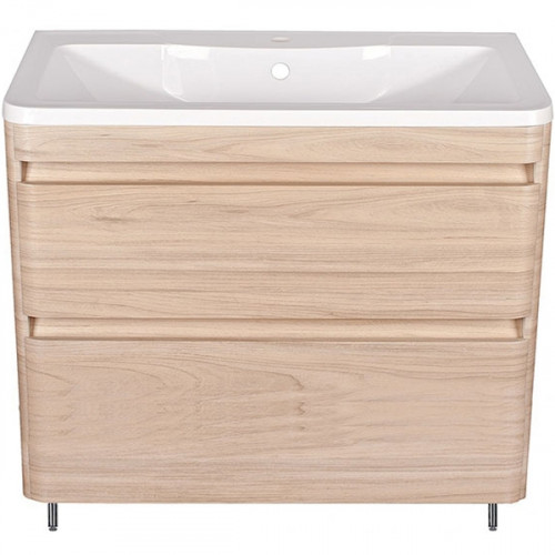 Тумба под раковину Style Line Атлантика 100 Люкс Plus ЛС-00000682 Ясень перламутр МДФ / ЛДСП