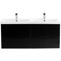 Тумба под раковину BelBagno Marino-Cer 120 MARINO-CER-1200-4C-SO-2-NL-P подвесная Nero Lucido МДФ / ЛДСП