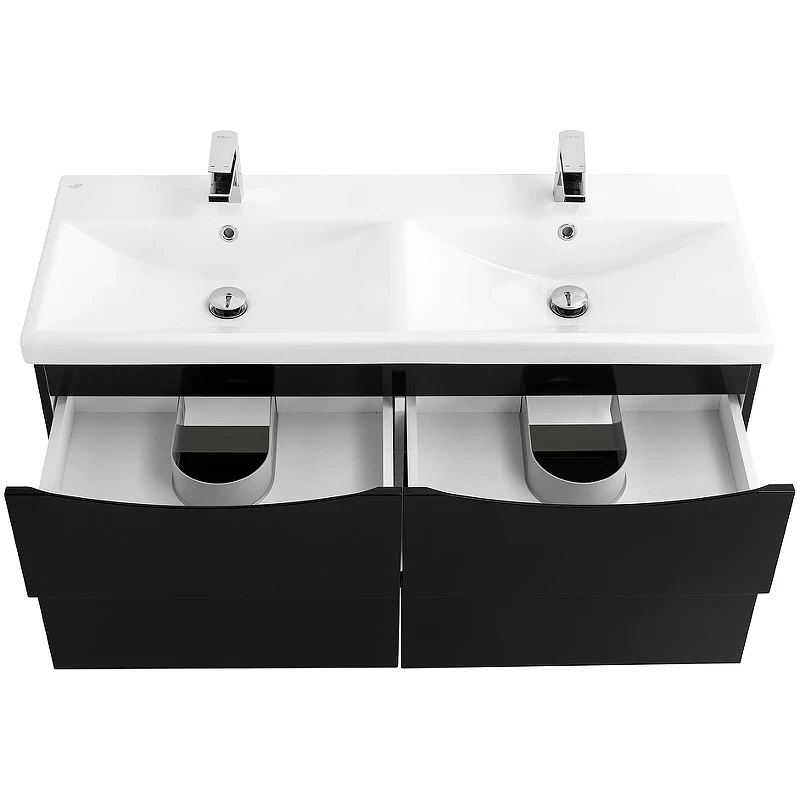 Тумба под раковину BelBagno Marino-Cer 120 MARINO-CER-1200-4C-SO-2-NL-P подвесная Nero Lucido МДФ / ЛДСП