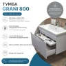 Тумба под раковину Vigo Grani 80 166 подвесная цвет Белый