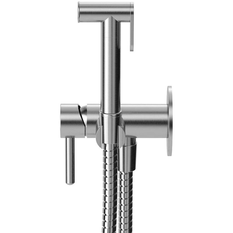 Гигиенический душ со смесителем Whitecross Y brushed nickel SYSYBI2NIB Брашированный никель латунь встраиваемый