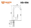 Смеситель для кухни Ulgran Quartz UQ-006-02 Лен латунь