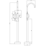 Смеситель для ванны beWash Prime BVMM0FS231 Хром