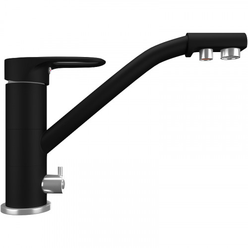 Смеситель для кухни Ulgran Quartz UQ-010-07 Уголь латунь