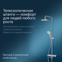 Душевая система AM.PM Spirit V2.0 F0770A500 с термостатом Хром латунь на стену