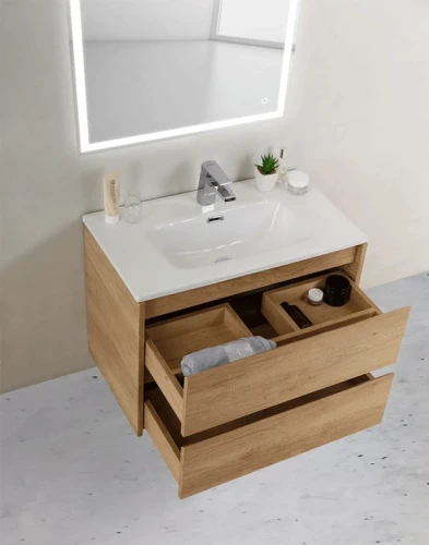 Тумба под раковину BelBagno KRAFT 39-800/390-2C-SO-RNN подвесная Rovere Nebrasca Nature МДФ / ЛДСП
