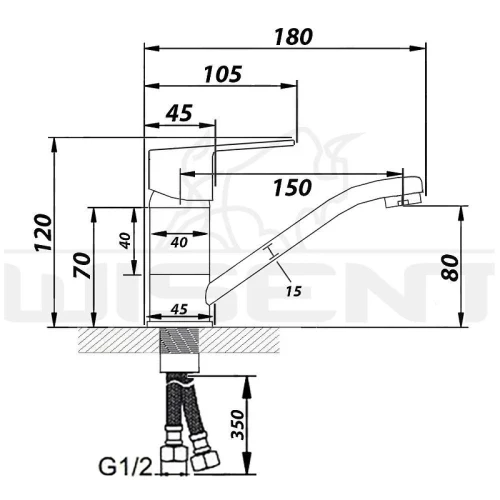 Смеситель для раковины Wisent WP45202 цвет Хром
