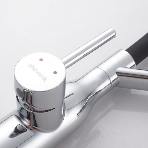 Смеситель для кухни Shevanik S343-3 цвет Хром Черный