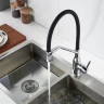 Смеситель для кухни Shevanik S343-3 цвет Хром Черный