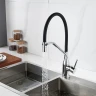 Смеситель для кухни Shevanik S343-3 цвет Хром Черный