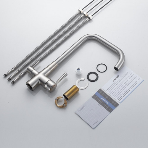 Смеситель для кухни Shevanik S528L цвет Сатин