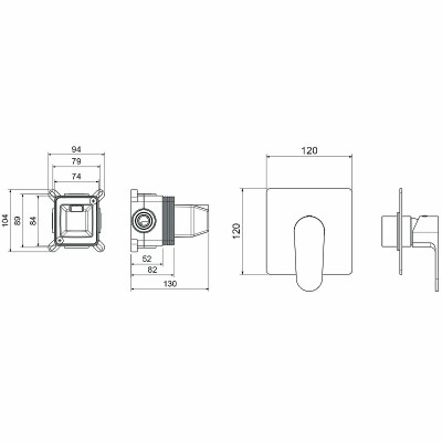 Смеситель для душа Aquatek Оберон AQ1266CR Хром