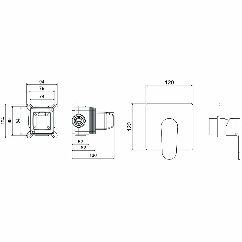 Смеситель для душа Aquatek Оберон AQ1266CR Хром