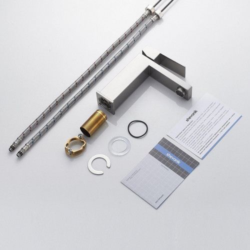 Смеситель для раковины Shevanik S7001L цвет Сатин