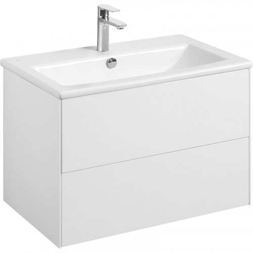Тумба под раковину Aquaton Сохо 75 1A258101AJ010 подвесная Белая глянцевая МДФ / ЛДСП