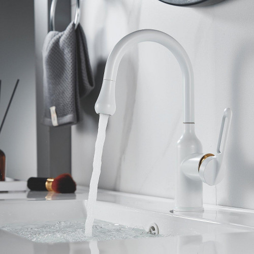 Смеситель для раковины Raffine F101C цвет Белый