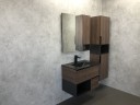 Тумба с раковиной Comforty Франкфурт 75 00-00000889 подвесная Дуб шоколадно-коричневый Черная матовая МДФ / ЛДСП