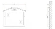 Зеркало BelBagno Primavera 100 BB45S/ACA Вишневый (Ciliegio) массив дерева, стекло