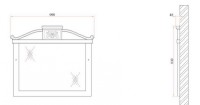 Зеркало BelBagno Primavera 100 BB45S/ACA Вишневый (Ciliegio) массив дерева, стекло