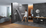 Боковой душ Hansgrohe Rainfinity 26243000 с полкой Хром латунь на стену