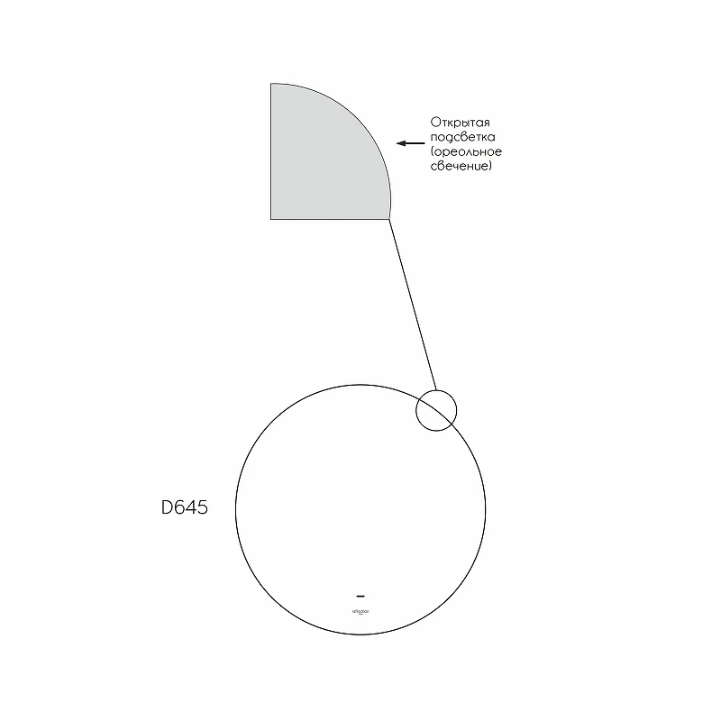 Зеркало Reflection Hoop D645 RF4310HO с подсветкой с бесконтактным выключателем и диммером стекло