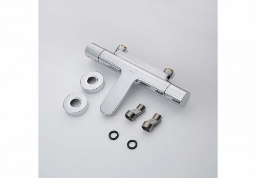 Смеситель для ванны Aquatek Альфа AQ1943CR с термостатом цвет Хром