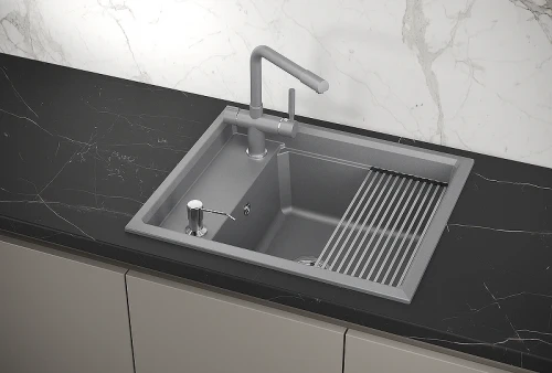 Кухонная мойка Granula Kitchen Space 60 6004 цвет Алюминиум