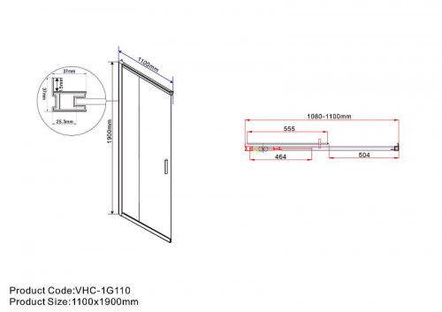 Душевой уголок Vincea Garda 110х110 VSS-1G1011CLBN профиль Брашированный никель стекло прозрачное