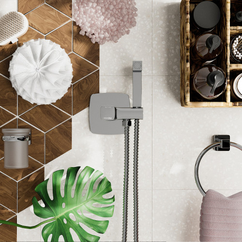 Гигиенический душ со смесителем WasserKRAFT Naab 8638 Хром латунь встраиваемый