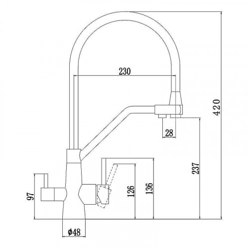Смеситель для кухни Fmark FS0662-H цвет Черный