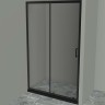 Душевая дверь BelBagno Uno 140 UNO-195-BF-1-140-C-NERO профиль Черный матовый стекло прозрачное