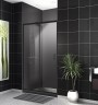 Душевая дверь BelBagno Uno 140 UNO-195-BF-1-140-C-NERO профиль Черный матовый стекло прозрачное